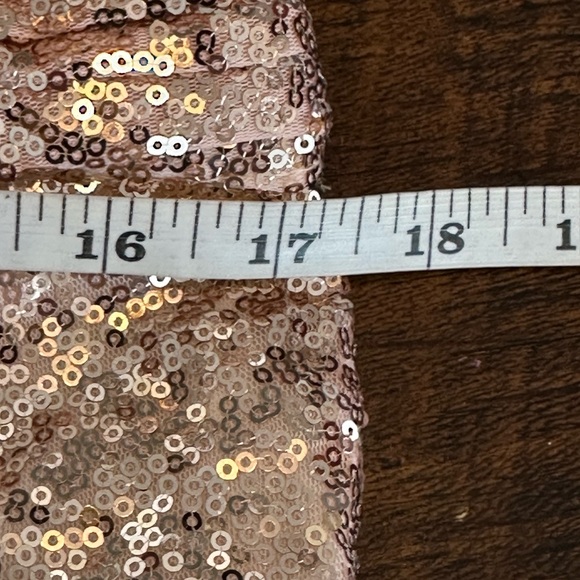 Kate Kasin | Sleeveless V-Neck Sequined Rose-Gold Maxi Gown, Size XL, NWT - Picture 11 of 11
